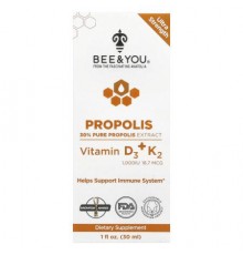 Bee & You, Propolis, Vitamin D3 + K2, 1 fl oz (30 ml)
