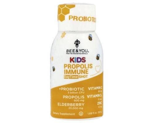 Bee & You, Kids, Propolis Immune DayTime Shot, 1.69 fl oz (50 ml) Bee & You, Kids, Propolis Immune DayTime Shot, 1.69 fl oz (50 ml)