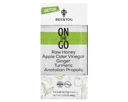Bee & You, On The Go, Detox, 7 Packs, 0.25 oz (7 g) Each Bee & You, On The Go, Detox, 7 Packs, 0.25 oz (7 g) Each