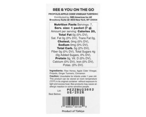 Bee & You, On The Go, Detox, 7 Packs, 0.25 oz (7 g) Each Bee & You, On The Go, Detox, 7 Packs, 0.25 oz (7 g) Each
