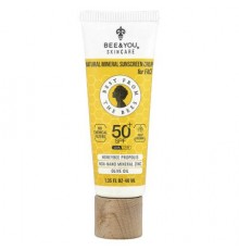 Bee & You, Natural Mineral Sunscreen Cream, For Face, 50+ SPF, 1.35 fl oz (40 ml)