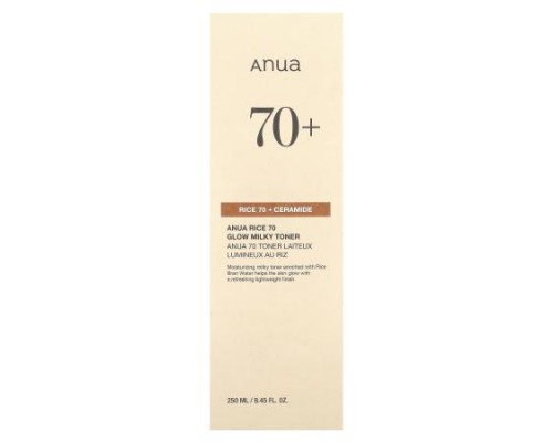 Anua, Rice 70 Glow Milky Toner, 8.45 fl oz (250 ml) Anua, Rice 70 Glow Milky Toner, 8.45 fl oz (250 ml)