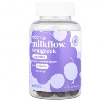 UpSpring, Milkflow® Fenugreek Gummies, Real Grape , 60 Vegan Gummies