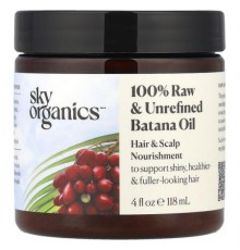Sky Organics, 100% Raw & Unrefined Batana Oil, Hair & Scalp Nourishment, 4 fl oz (118 ml)