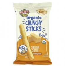 Earth's Best, Organic Crunchy Sticks, 6+ Months, Cheddar Cheese, 0.56 oz (16 g)