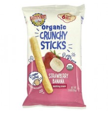 Earth's Best, Organic Crunchy Sticks, 6+ Months, Strawberry Banana, 0.56 oz (16 g)