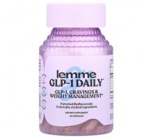 Lemme, GLP-1 Daily™, Weight Management, Cravings & Fat Burner, 60 Capsules