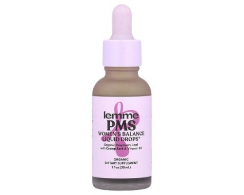 Lemme, PMS, Women's Balance Liquid Drops, 1 fl oz (30 ml)