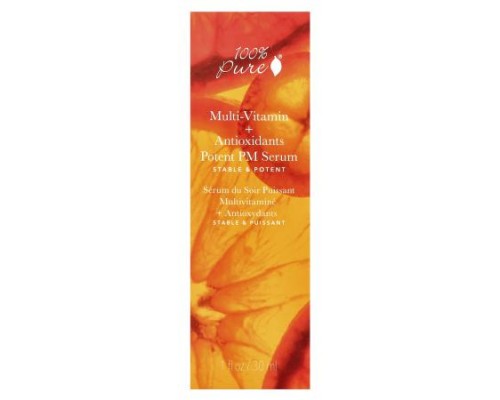 100% PURE, Multi-Vitamin + Antioxidants Potent PM Serum, 1 fl oz (30 ml) 100% PURE, Multi-Vitamin + Antioxidants Potent PM Serum, 1 fl oz (30 ml)