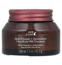 100% PURE, Multi-Vitamin + Antioxidants Ultra Riché PM Treatment, 1.5 oz (42.5 g)