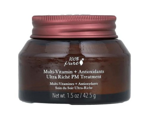 100% PURE, Multi-Vitamin + Antioxidants Ultra Riché PM Treatment, 1.5 oz (42.5 g) 100% PURE, Multi-Vitamin + Antioxidants Ultra Riché PM Treatment, 1.5 oz (42.5 g)