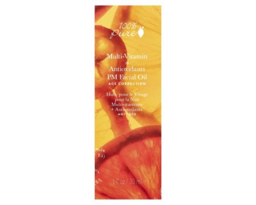 100% PURE, Multi-Vitamin + Antioxidants PM Facial Oil, 1 fl oz (30 ml) 100% PURE, Multi-Vitamin + Antioxidants PM Facial Oil, 1 fl oz (30 ml)