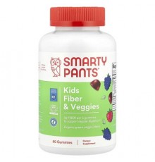 SmartyPants, Kids Fiber & Veggies Gummies, Mixed Berry, 60 Gummies