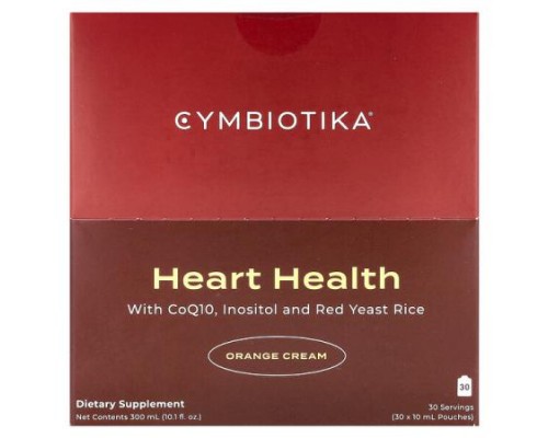 Cymbiotika, Heart Health, Orange Cream, 30 Pouches, 0.3 fl oz (10 ml) Each