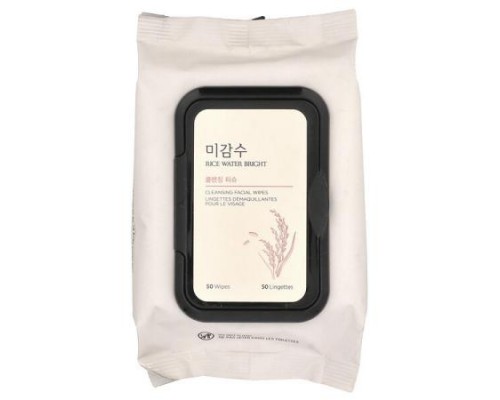 The Face Shop, Rice Water Bright, Cleansing Facial Wipes, 50 Wipes The Face Shop, Rice Water Bright, Cleansing Facial Wipes, 50 Wipes