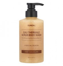 Kundal, EAU Thermale Scrub Body Wash, Cozy Darjeeling, 16.9 fl oz (500 ml)
