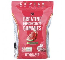SteelFit, Creatine Monohydrate Gummies, Juicy Watermelon, 120 Gummies