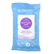Dr. Brown's, Tooth & Gum Wipes, Grape, 30 Wipes