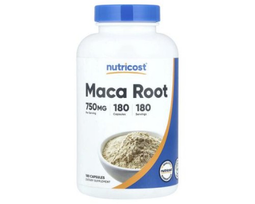 Nutricost, Maca Root, 750 mg, 180 Capsules