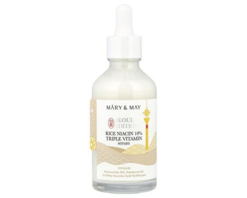 Mary & May, Seoul Edition, Rice Niacin 10% Triple Vitamin Serum, 2.7 fl oz (80 ml) Mary & May, Seoul Edition, Rice Niacin 10% Triple Vitamin Serum, 2.7 fl oz (80 ml)