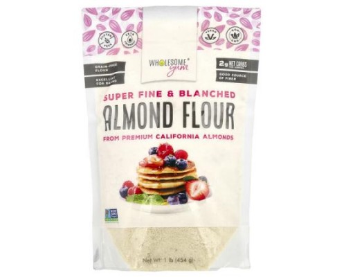 Wholesome Yum, Super Fine & Blanched Almond Flour, 1 lb (454 g) Wholesome Yum, Super Fine & Blanched Almond Flour, 1 lb (454 g)