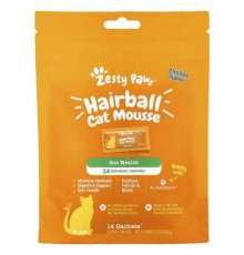 Zesty Paws, Hairball Cat Mousse, All Ages, Chicken, 14 Sachets, 0.2 oz (6 g) Each