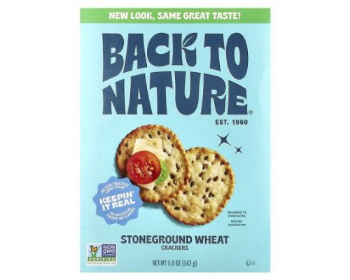 Back to Nature, Crackers, Stoneground Wheat, 5 oz (142 g) Back to Nature, Crackers, Stoneground Wheat, 5 oz (142 g)