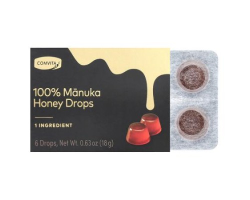 Comvita, 100% Manuka Honey Drops, 6 Drops, 0.63 oz (18 g) Comvita, 100% Manuka Honey Drops, 6 Drops, 0.63 oz (18 g)