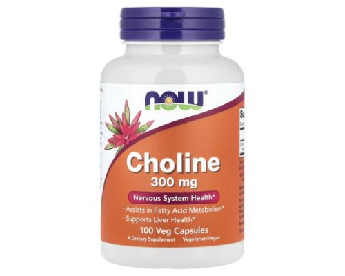 NOW Foods, Choline , 300 mg , 100 Veg Capsules NOW Foods, Choline , 300 mg , 100 Veg Capsules