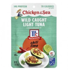 Chicken of the Sea, Wild Caught Light Tuna, Chili Lime, 2.5 oz (70 g)