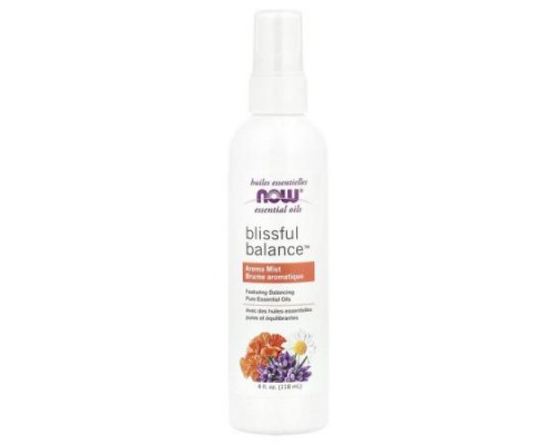 NOW Foods, Essential Oils, Blissful Balance™ Aroma Mist, 4 fl oz (118 ml) NOW Foods, Essential Oils, Blissful Balance™ Aroma Mist, 4 fl oz (118 ml)