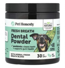 Pet Honesty, Fresh Breath Dental Powder, For Dogs, Mint, 5.29 oz (150 g)