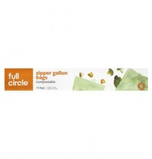 Full Circle, Zipper Gallon Bags, Compostable, 15 Bags