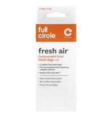 Full Circle, Fresh Air™, Compostable Food Waste Bags, Unscented , 25 Bags
