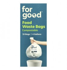 Full Circle, For Good™, Food Waste Bags, Compostable, 25 Bags
