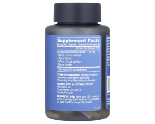 ProHealth Longevity, Full Spectrum Saffron, 32 mg, 30 Capsules