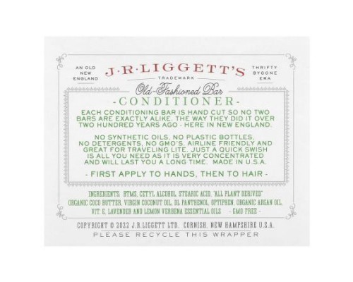 J.R. Liggett's, Old Fashioned Conditioner Bar, Original Formula, 1.75 oz (50 g)