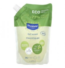 Mustela, Eco Recharge Refill, Family, Cleansing Gel, Hair & Body, Fragrance Free, 400 ml