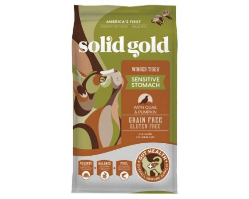 Solid Gold, Winged Tiger™, For Cats, Adult, With Quail & Pumpkin, 3 lbs (1.36 kg)