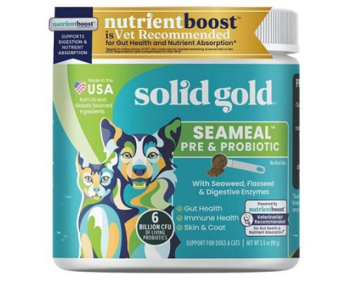 Solid Gold, SeaMeal™ Pre & Probiotic, For Dogs & Cats, 3.5 oz (99 g)