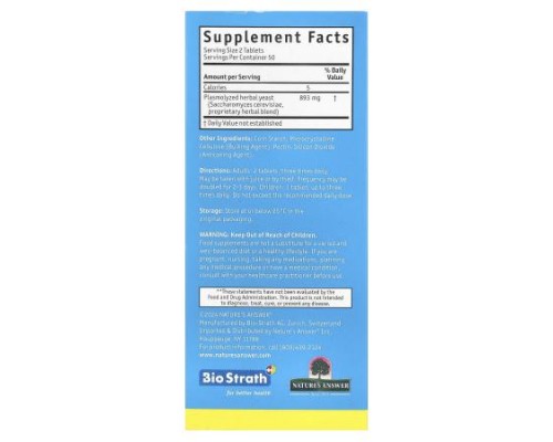Bio-Strath, Fermented Herbal Yeast Postbiotic, 100 Tablets