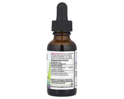 Oregon's Wild Harvest, Organic Dandelion Root Extract, 1 fl oz (30 ml) Oregon's Wild Harvest, Organic Dandelion Root Extract, 1 fl oz (30 ml)
