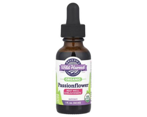 Oregon's Wild Harvest, Organic Passionflower Extract, 1 fl oz (30 ml) Oregon's Wild Harvest, Organic Passionflower Extract, 1 fl oz (30 ml)
