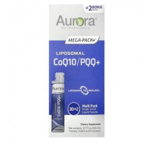 Aurora Nutrascience, Liposomal CoQ10/PQQ+, 32 Packets, 0.68 fl oz (20 ml) Each