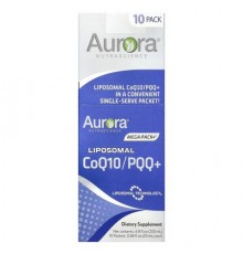 Aurora Nutrascience, Liposomal CoQ10/PQQ+, 10 Packets, 0.68 fl oz (20 ml) Each