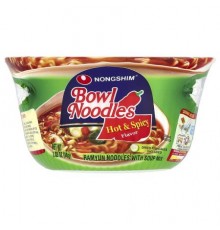 Nongshim, Bowl Noodles, Ramyun Noodles With Soup Mix, Hot & Spicy , 3.03 oz (86 g)