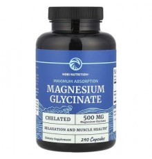 Nobi Nutrition, Magnesium Glycinate, 240 Capsules (250 mg per Capsule)