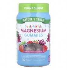 Nature's Truth, Just 4 Kidz, Magnesium Gummies, Delicious Mixed Berry, 50 Gummies
