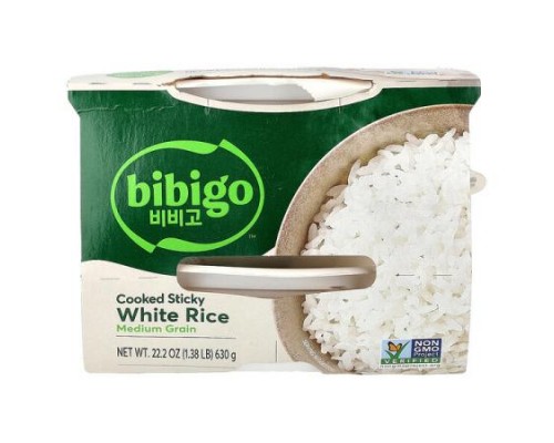 Bibigo, Cooked Sticky White Rice, Medium Grain, 22.2 oz (630 g) Bibigo, Cooked Sticky White Rice, Medium Grain, 22.2 oz (630 g)