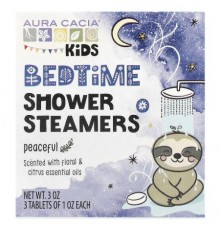Aura Cacia, Kids, Bedtime Shower Steamers, Peaceful, 3 Tablets